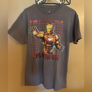 Disney Marvel Iron Man Gray T-Shirt Medium NWOT